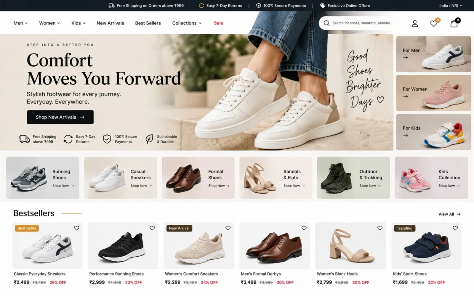 Footwear Shopify store
