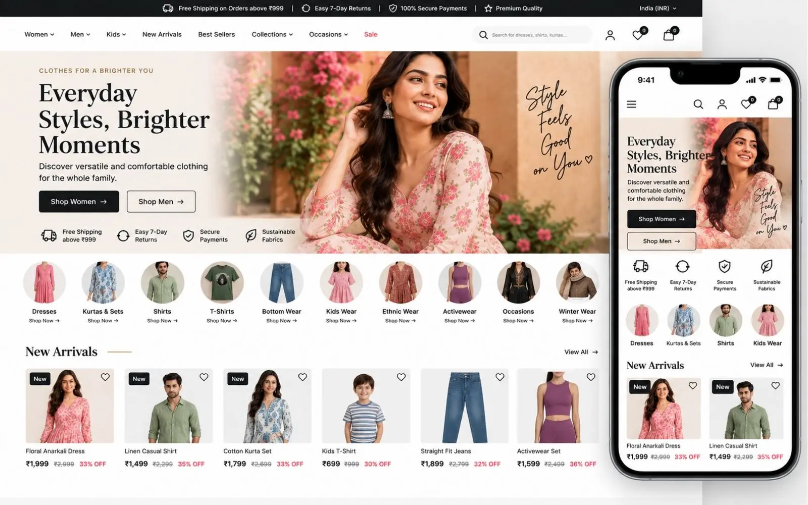 Clothing Shopify store