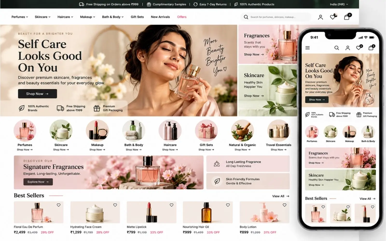 Beauty and perfume Shopify store